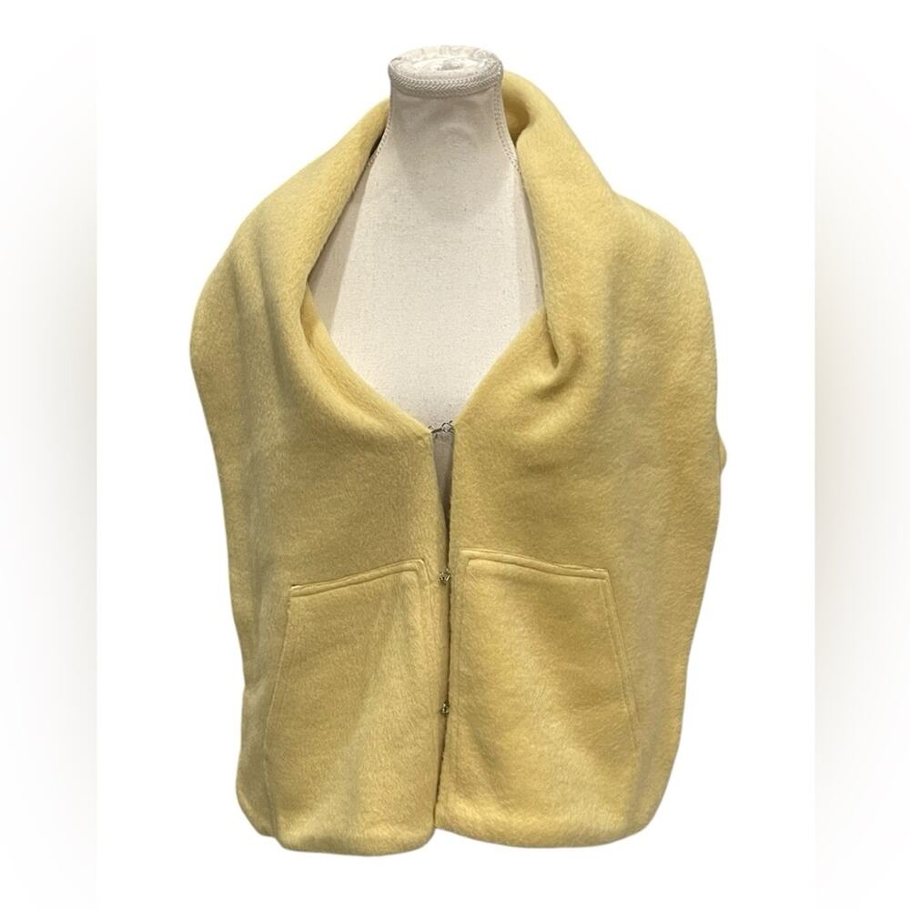 Moschino Yellow Cape with Shawl Collar Size:4